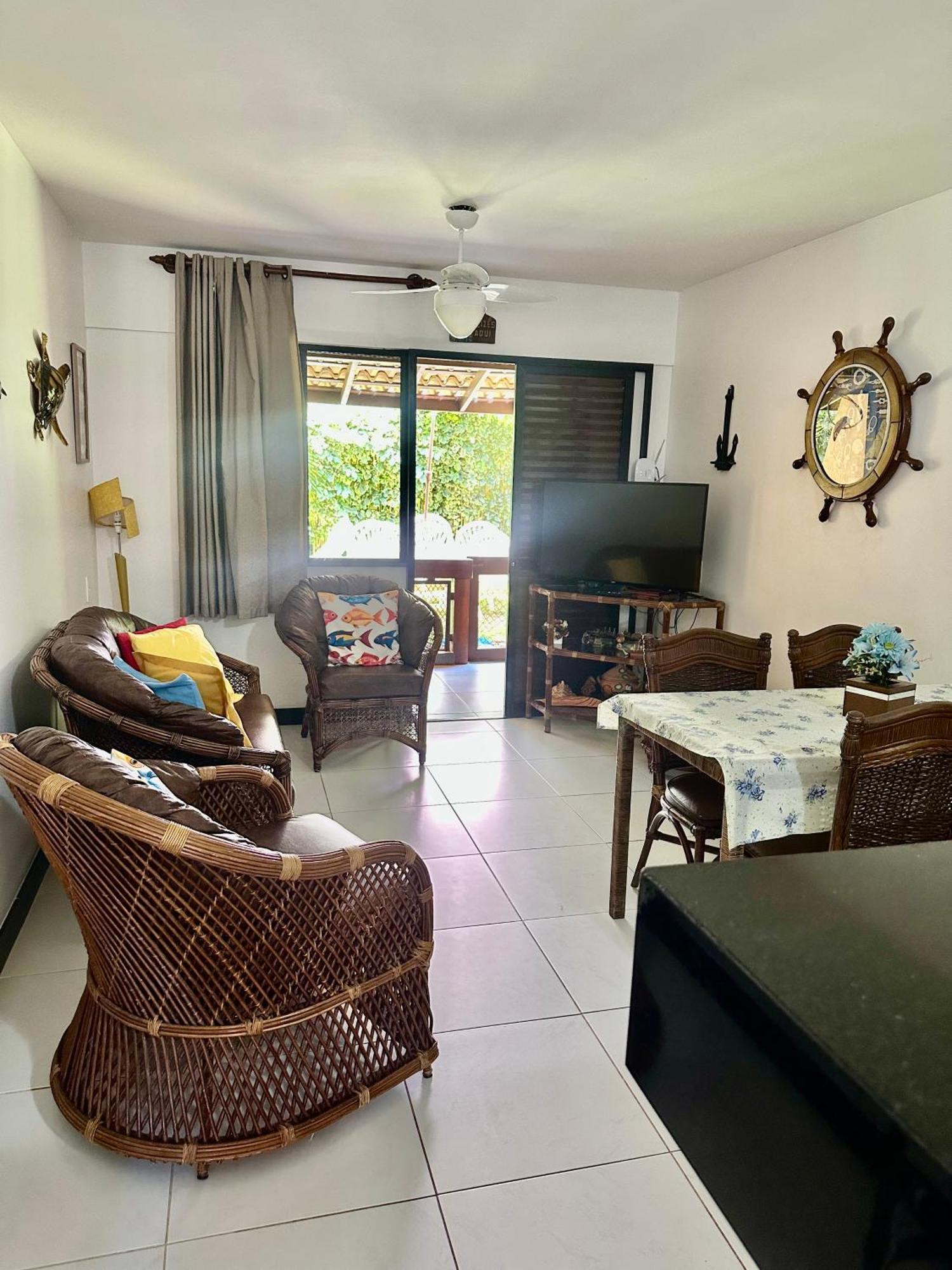 Flat Guarajuba 4 Quartos Terreo A Beira Mar - Pe Na Areia - Governanca Com Arrumadeira E Wi Fi Inclusos Camassari Exteriér fotografie